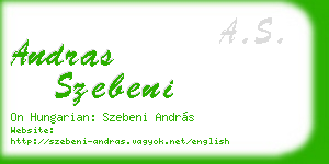 andras szebeni business card